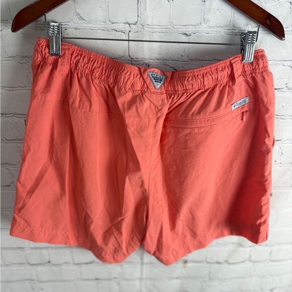 Columbia Salmon Athletic Shorts Lightweight Elastic Waist 5 Inch Size Large - Picture 5 of 9